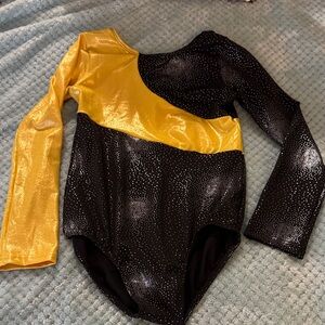 Black and Gold Sparkly Leotard